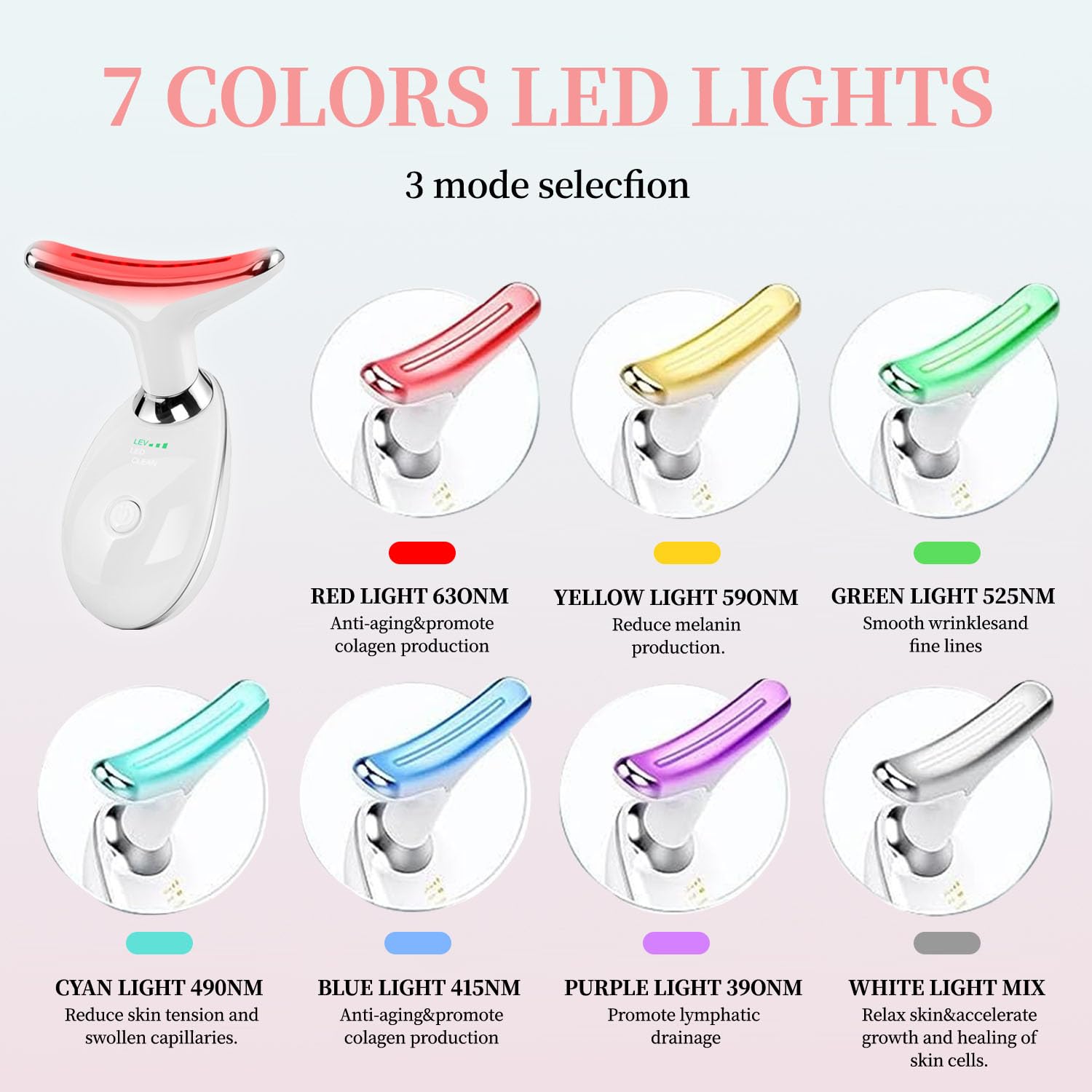 Lilatyu 7-color LED facial sculptor provides soothing brightness for skincare