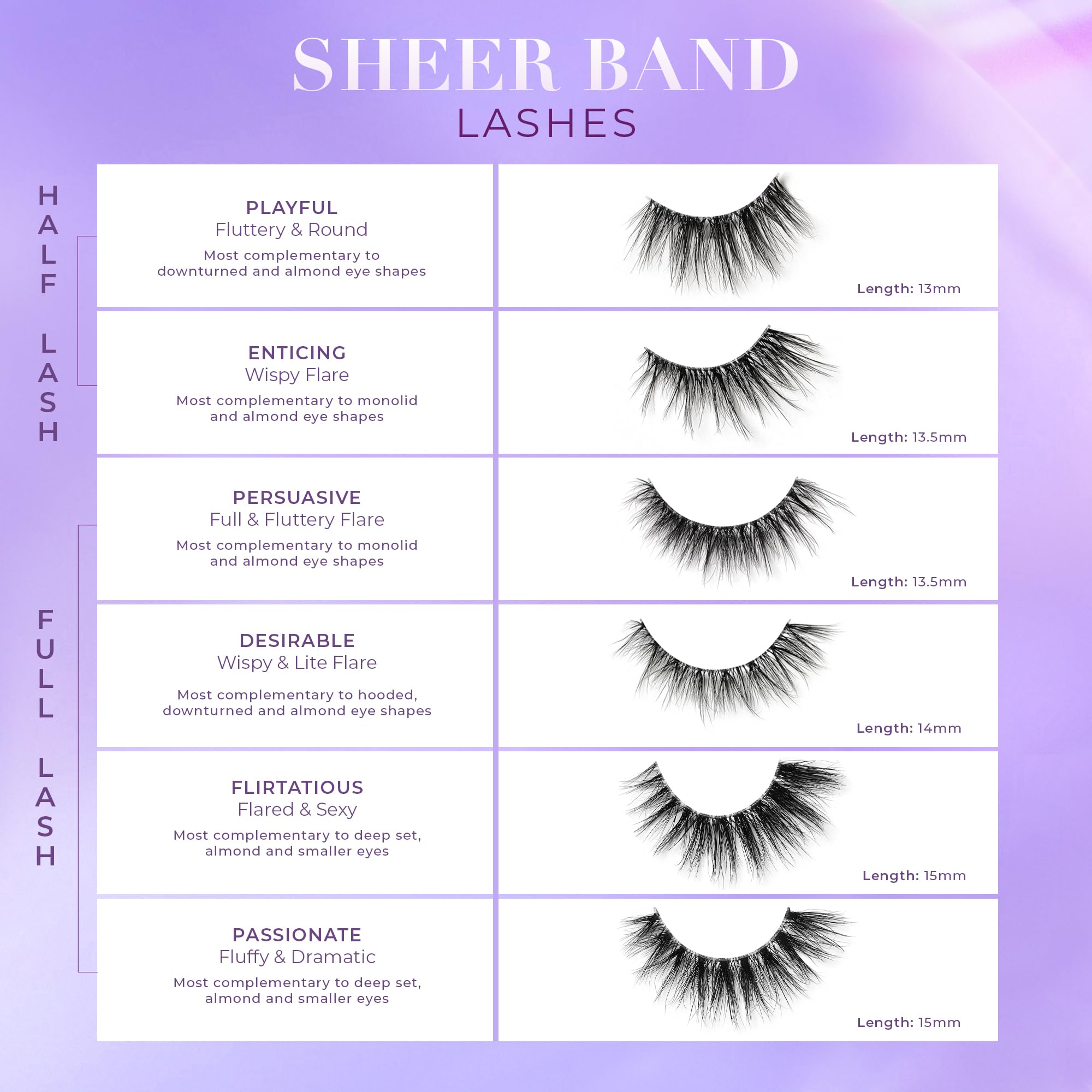Lilly Lashes Beautiful half lashes blend seamlessly with your natural lash line.