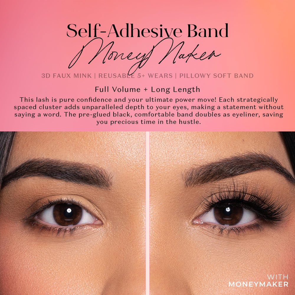 Lilly Lashes body-heat activation demonstrates natural, seamless lash bonding without mess.