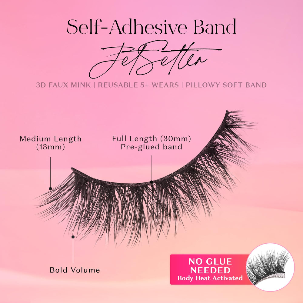 Lilly Lashes JetSetter 3D faux mink style blends naturally with your own lashes