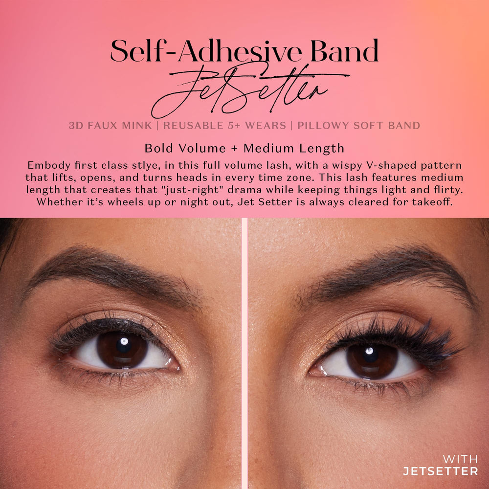 Lilly Lashes JetSetter body-heat activation shown for effortless, glue-free wear