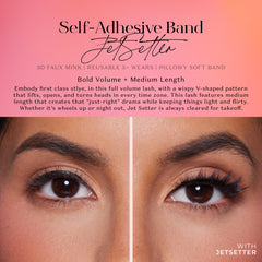 Lilly Lashes JetSetter body-heat activation shown for effortless, glue-free wear