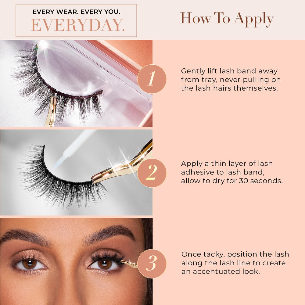 Lilly Lashes No Lash Glue Included; pair with your preferred adhesive