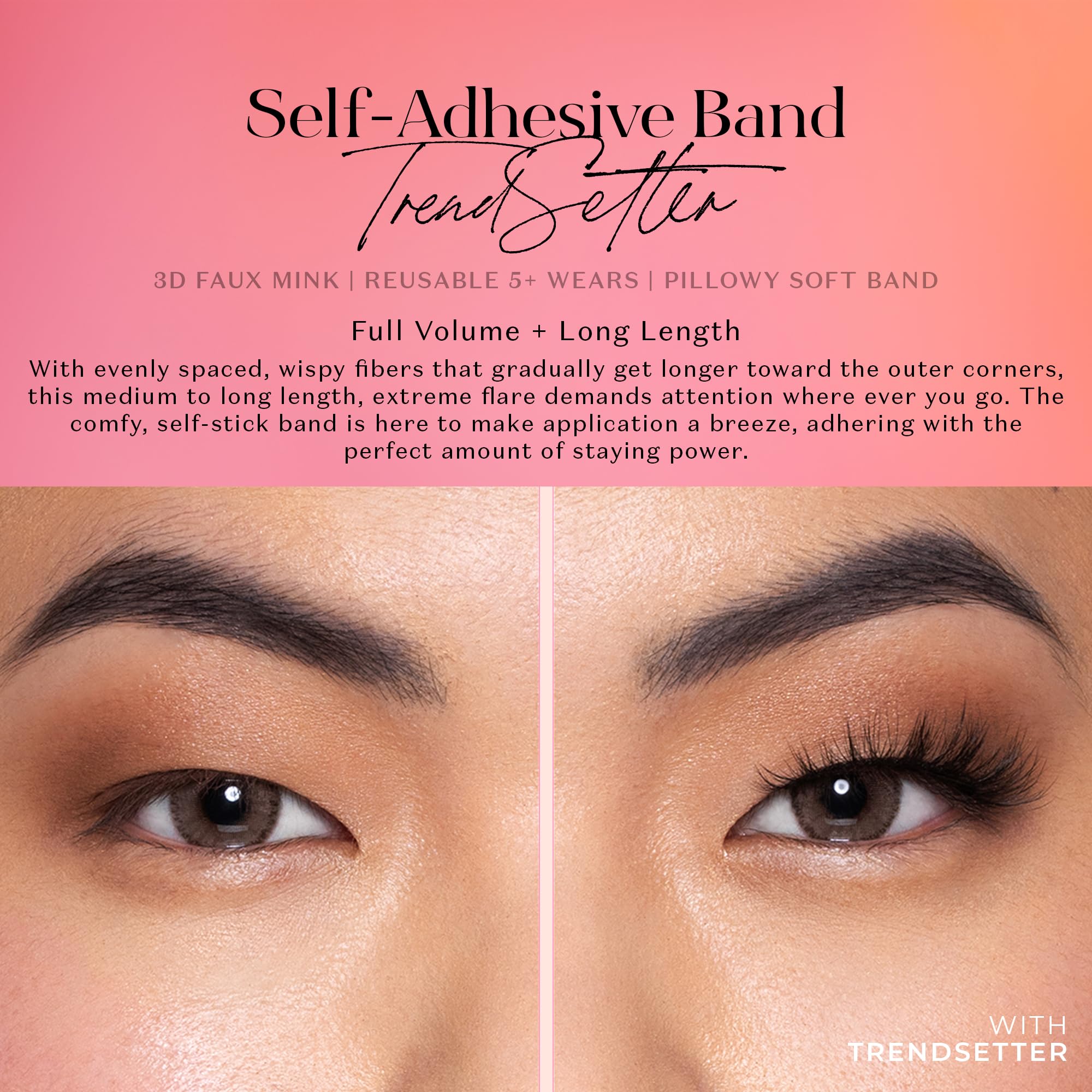 Lilly Lashes soft pillow-band closeup shows comfortable, weightless lash band.