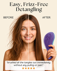 Lily England detangler comb wide-tooth purple — gentle detangling for wet and dry hair