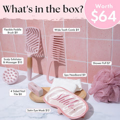 Lily England plush shower puff for a gentle, luxurious lather during showers.