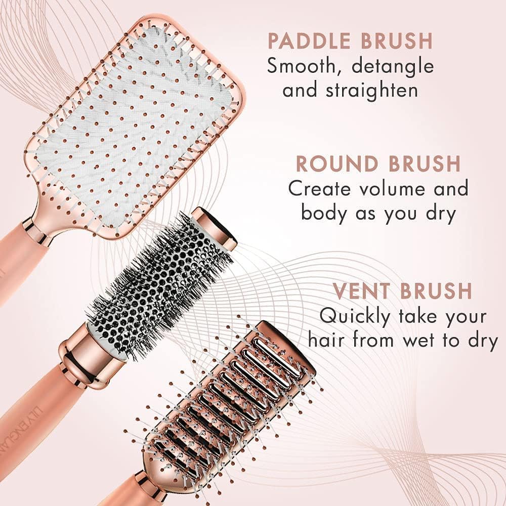 Lily England rose gold gift set packaging highlighted as an elegant present.