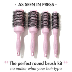 Lily England pink-handle close-up of the brush for smooth blowouts