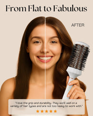 Lily England Round Brush Set medium brush provides balanced volume for versatility