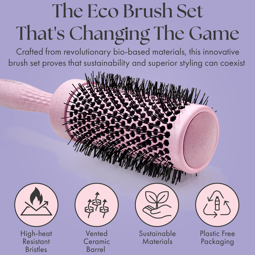 Lily England round brush set on a dressing table with pink aesthetic
