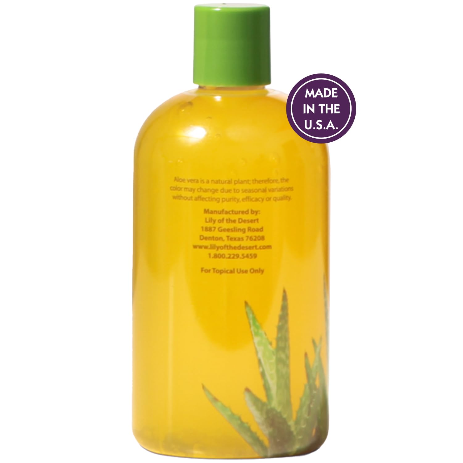 Lily Of The Desert Gelly Moisturizer ingredients-jar highlights antioxidant-rich formula.