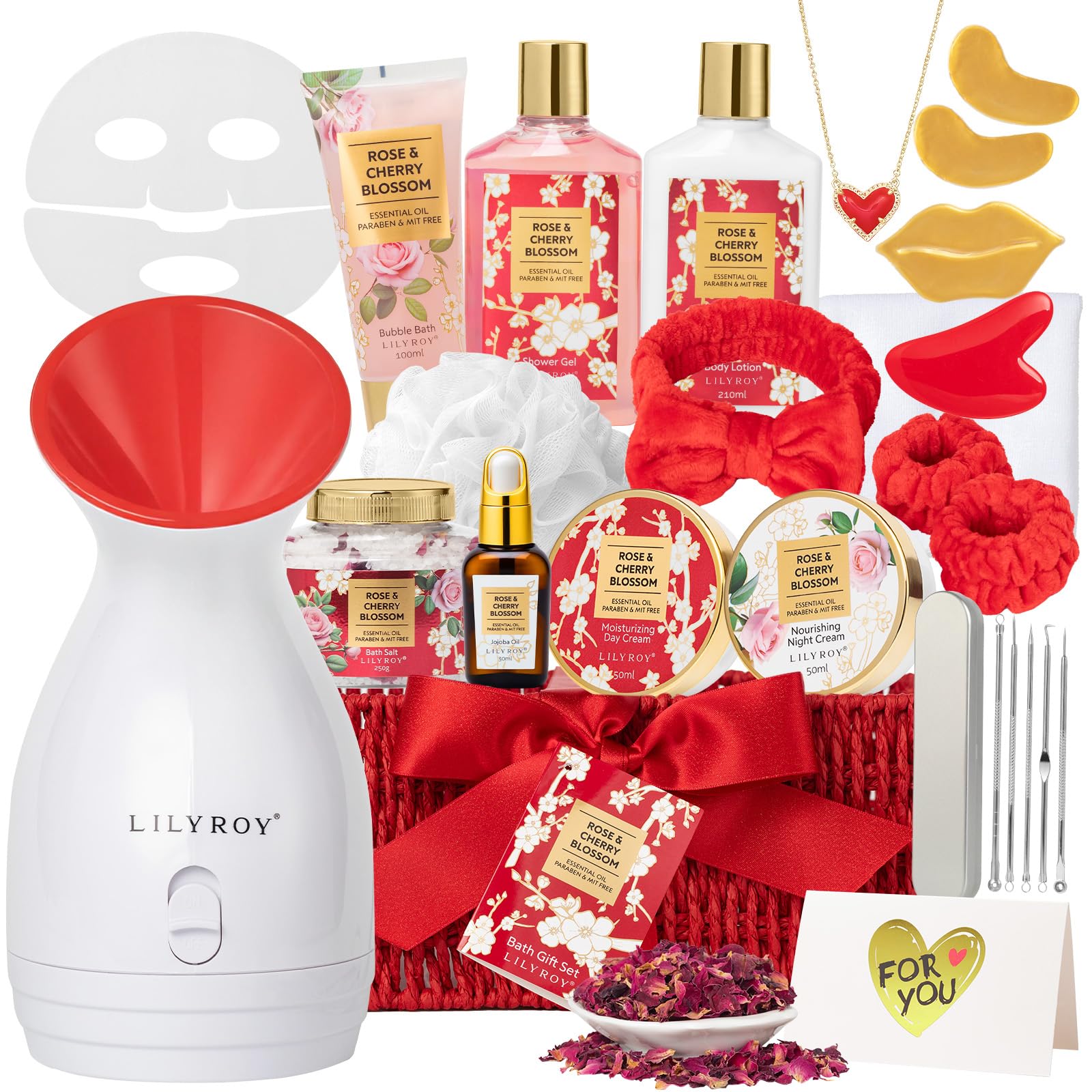 LILY ROY 27-pcs spa gift basket for at-home pampering