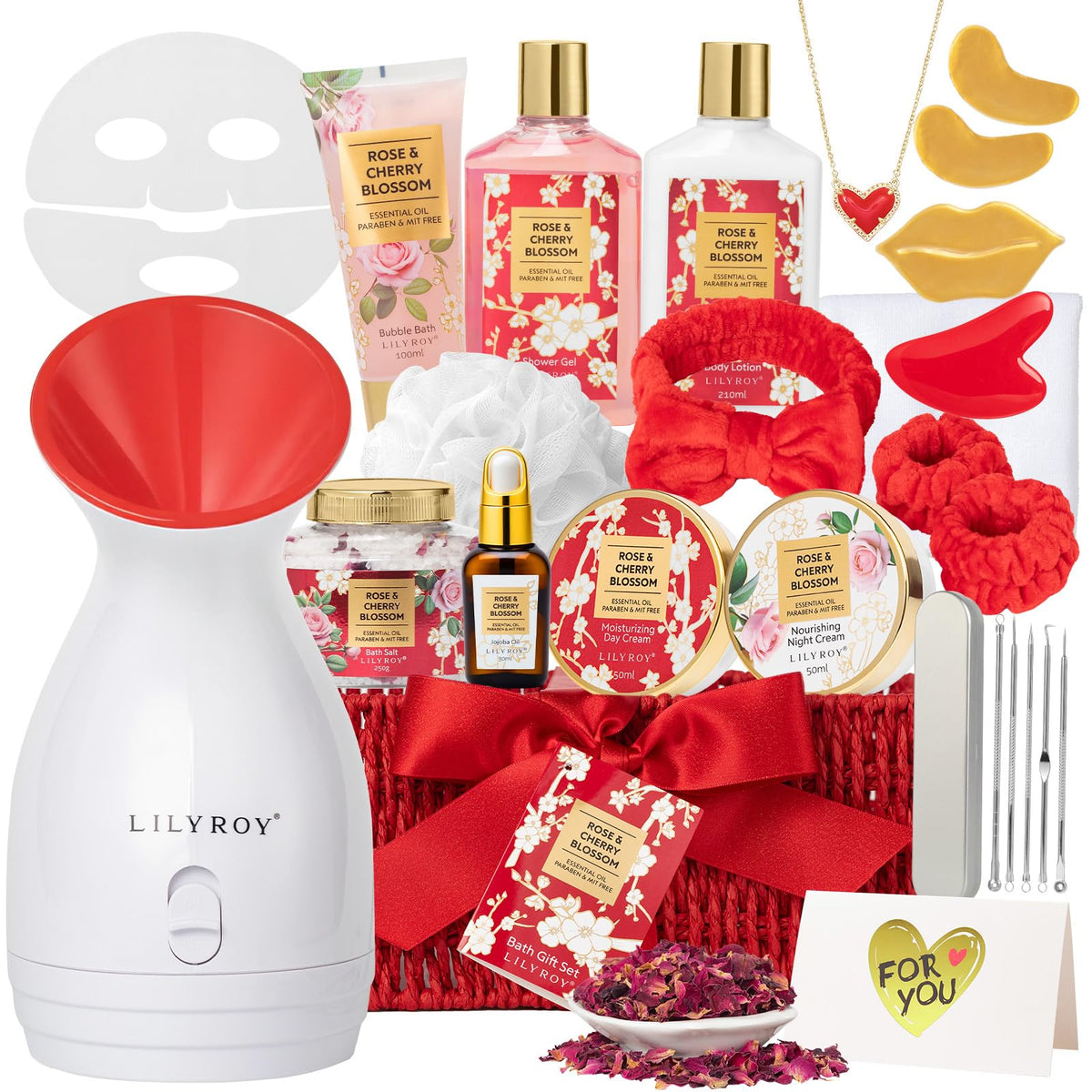 LILY ROY 27-pcs spa gift basket for at-home pampering