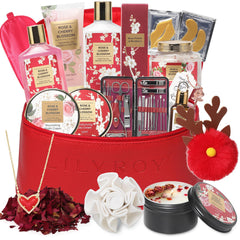 LILY ROY 36Pcs gift set packaging showcases premium spa items for gifting