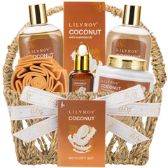 LILY ROY 7pcs bath gift set displayed for a pampering session