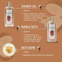 LILY ROY 8pc bath set bath oil adds silky hydration for a soothing ritual.