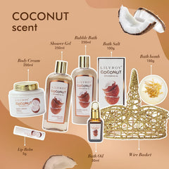 LILY ROY 8pc bath set body cream nourishes skin with shea butter and essential oils.