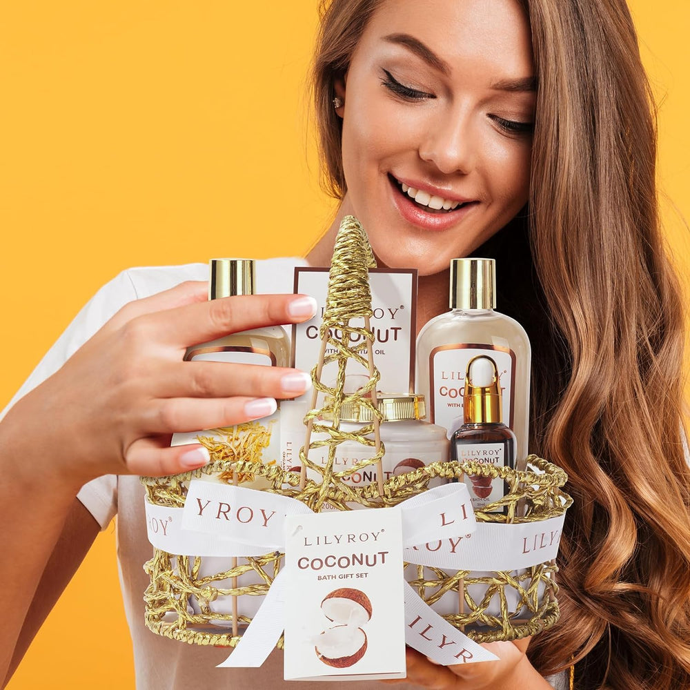 LILY ROY 8pc bath set bubble bath creates spa-worthy foam for relaxing evenings.