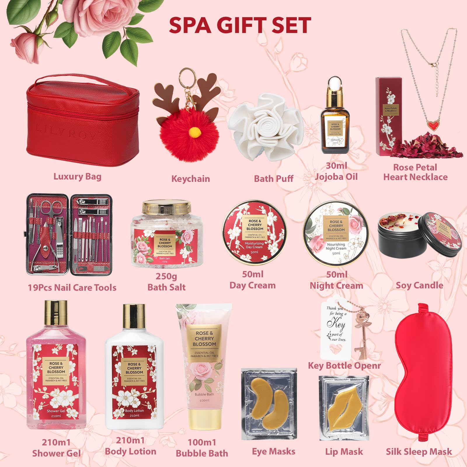 LILY ROY bath and body gift collection arranged for a luxurious home ritual