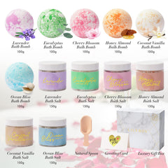 LILY ROY bath bombs variety pack with vibrant colors for a pampering bath.