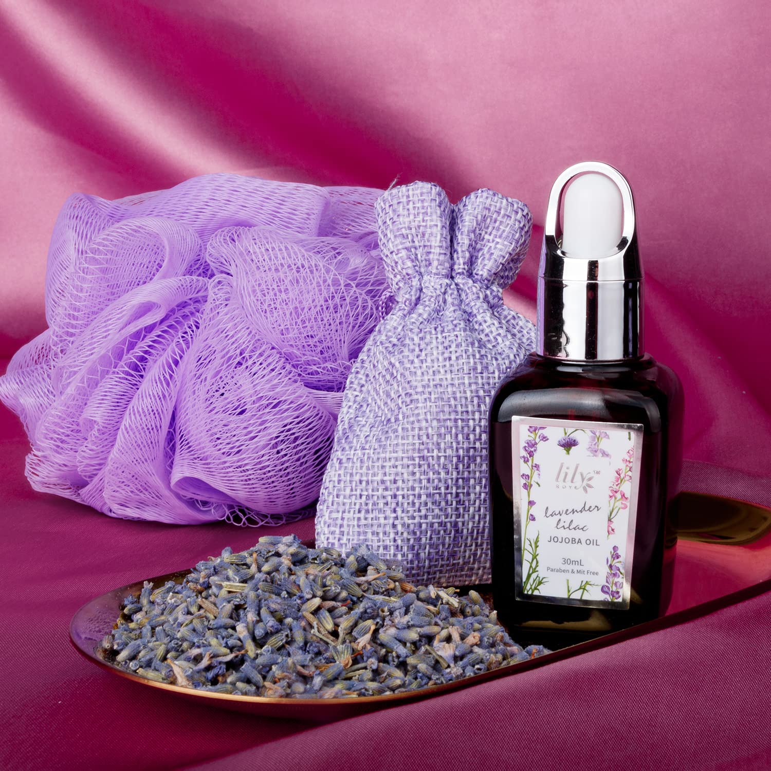 LILY ROY bath salt jar supports a soothing, spa-like soak at home.