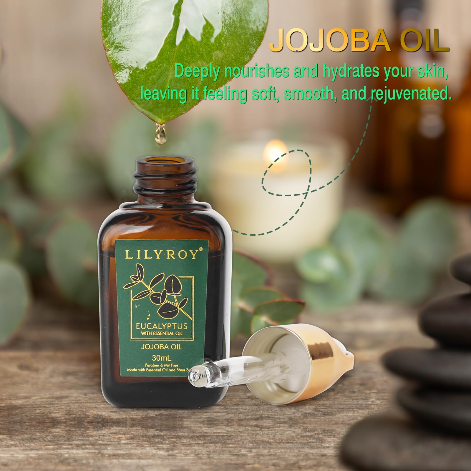 Lily Roy wooden massager and body scrub for pampering at home.