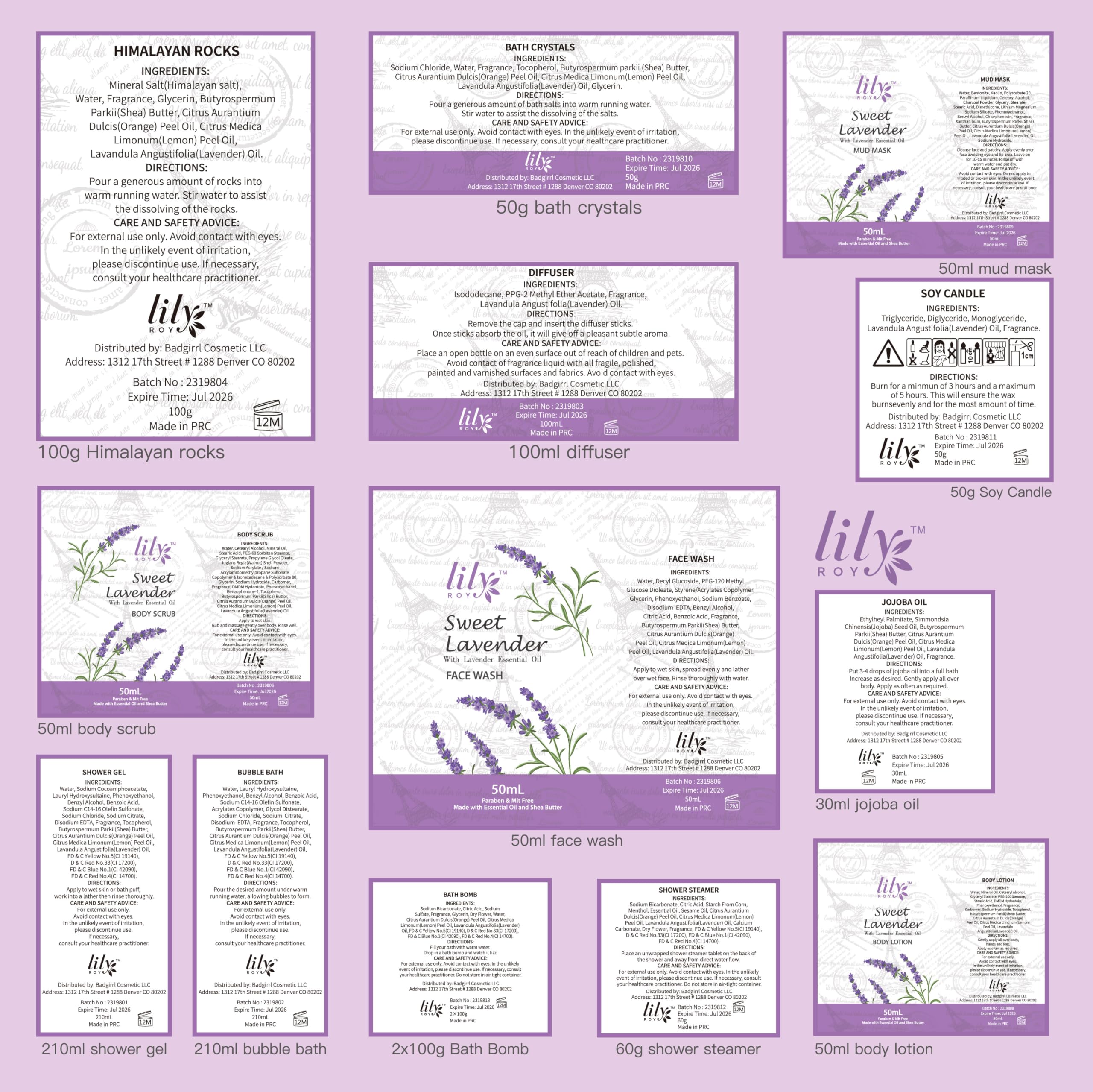 LILY ROY gift basket packaging, ready-to-gift presentation