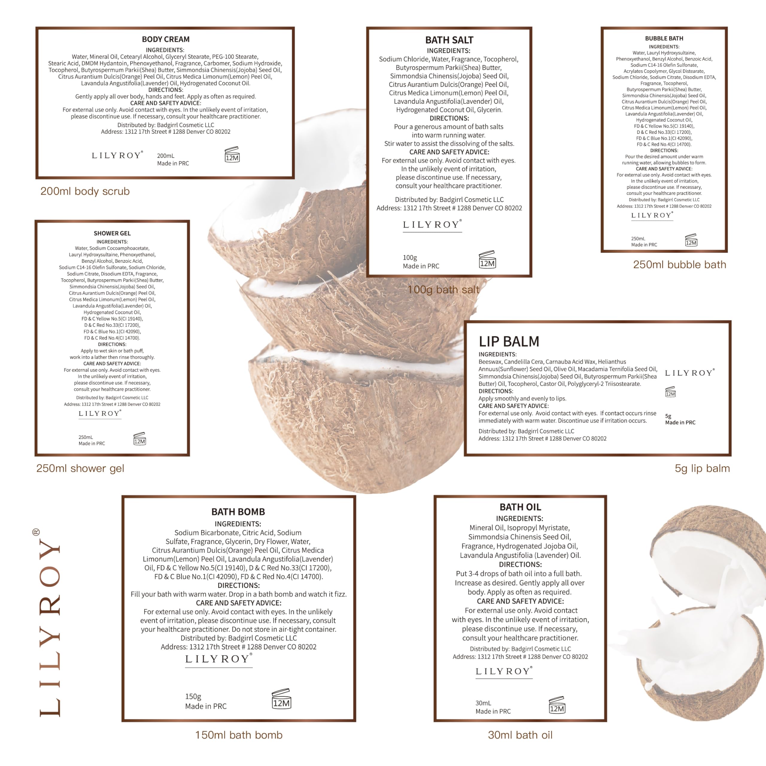 LILY ROY gift note card lets you personalize the spa gift.