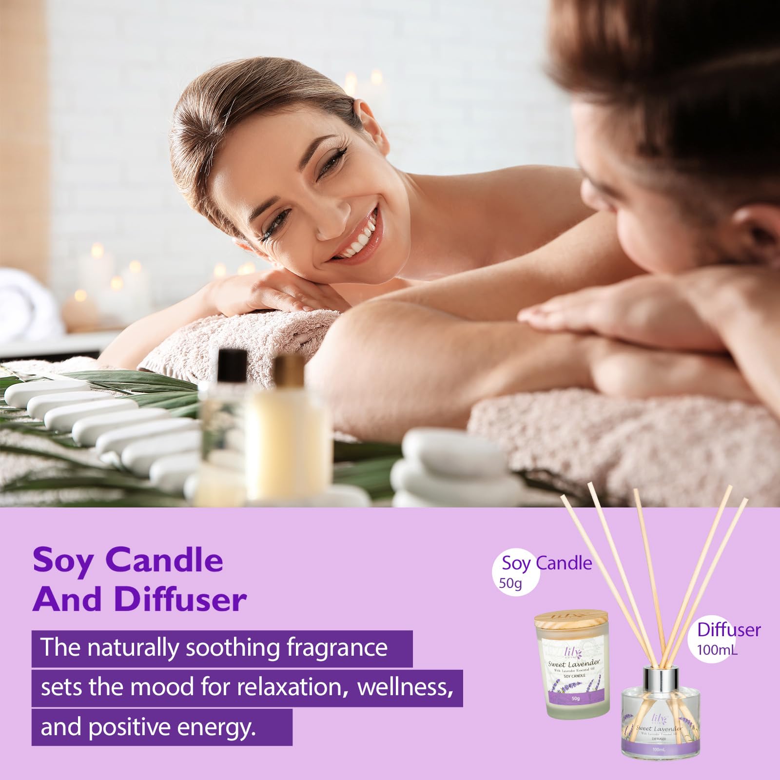 LILY ROY lavender bath towel for plush warmth after a bath