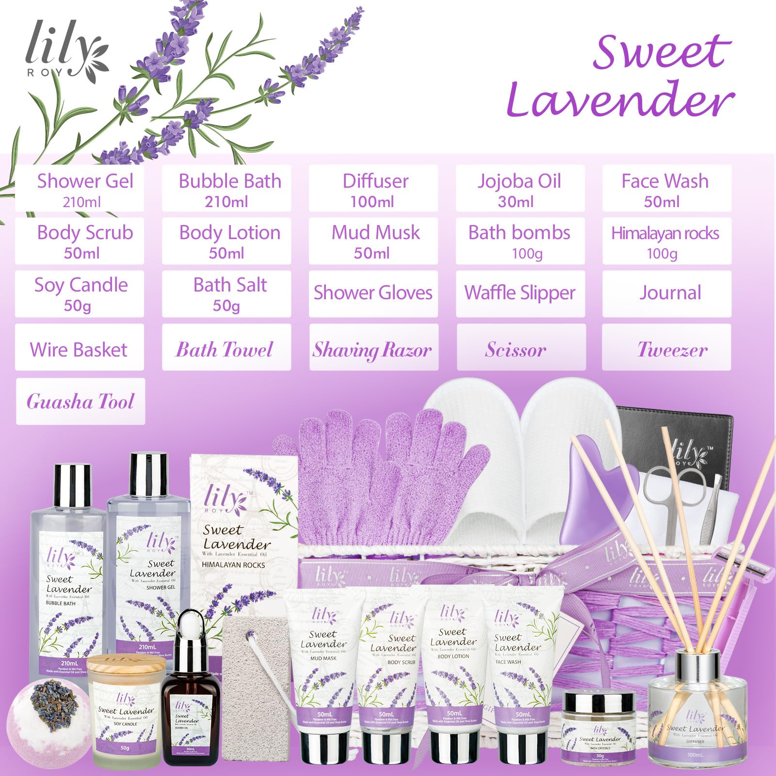 LILY ROY lavender diffuser oil for soothing room ambiance and calm evenings