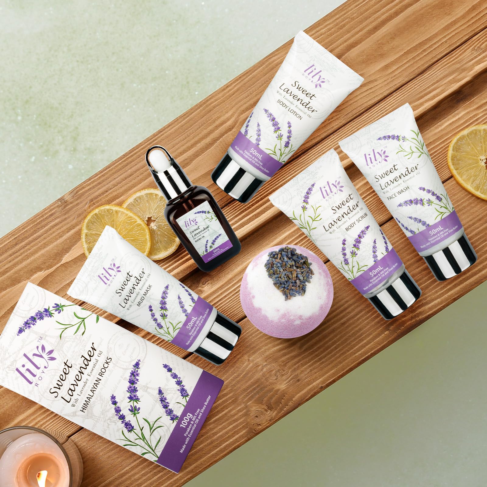 LILY ROY lavender shower gel for gentle cleansing and soft skin