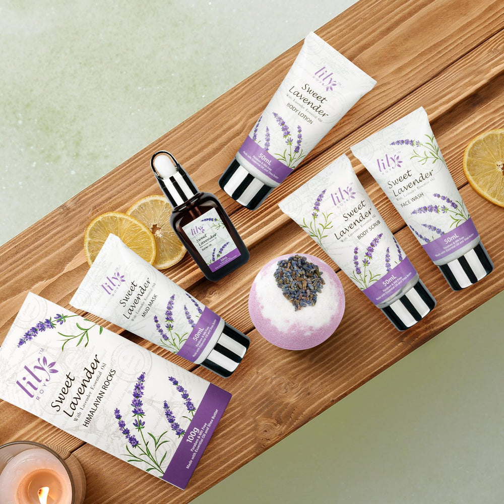 LILY ROY lavender shower gel for gentle cleansing and soft skin