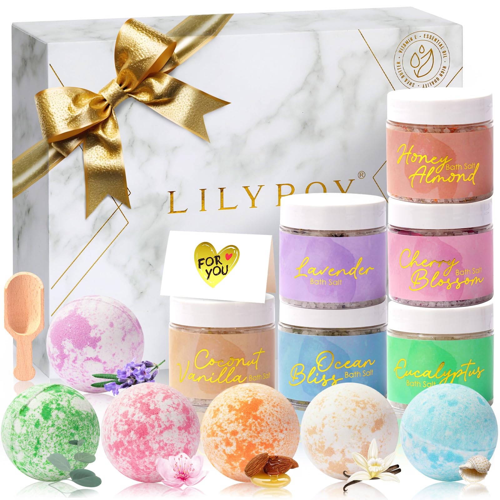 LILY ROY luxury bath gift set box – elegant spa collection for gifting and self-care.