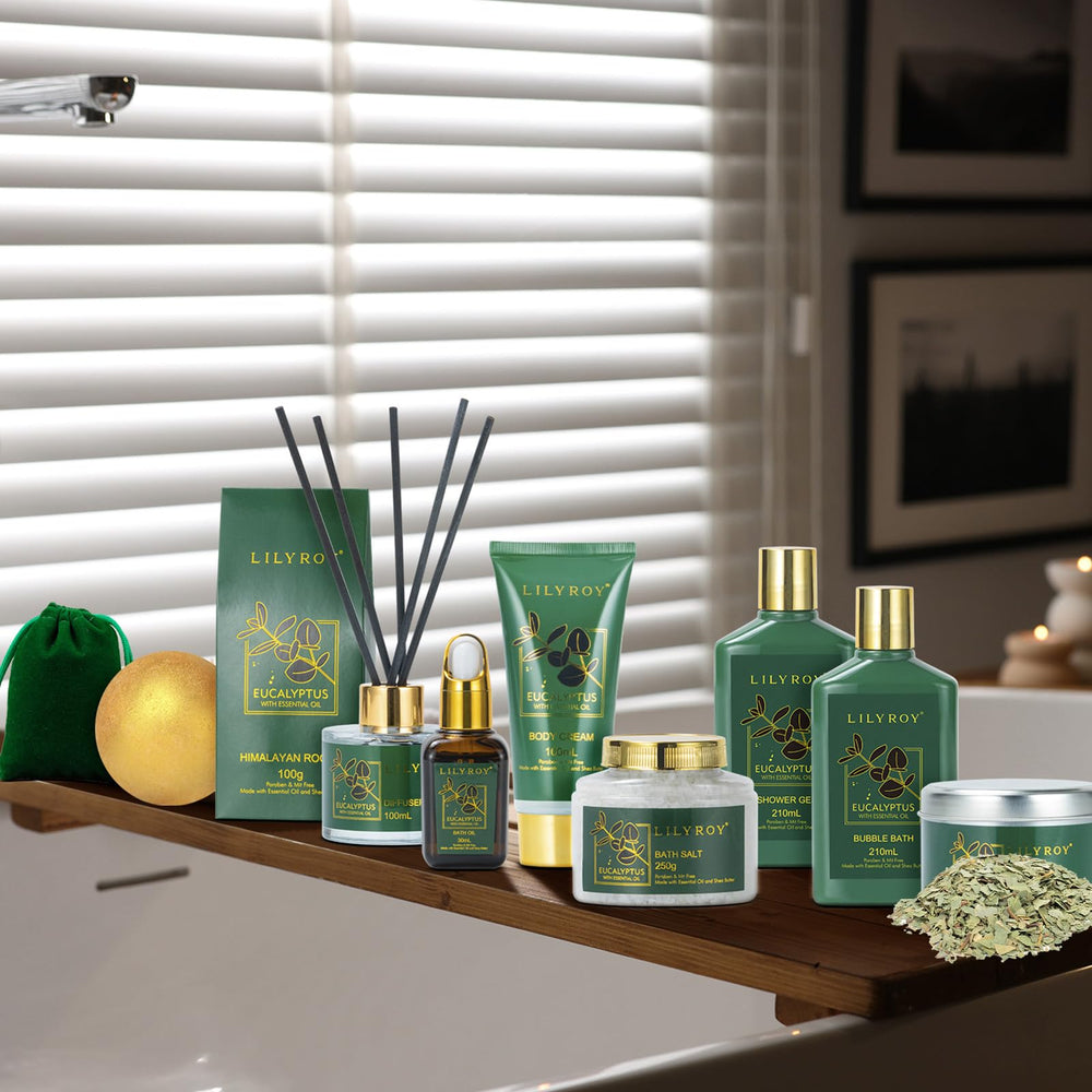 LILY ROY premium basket packaging doubles as stylish bathroom storage.