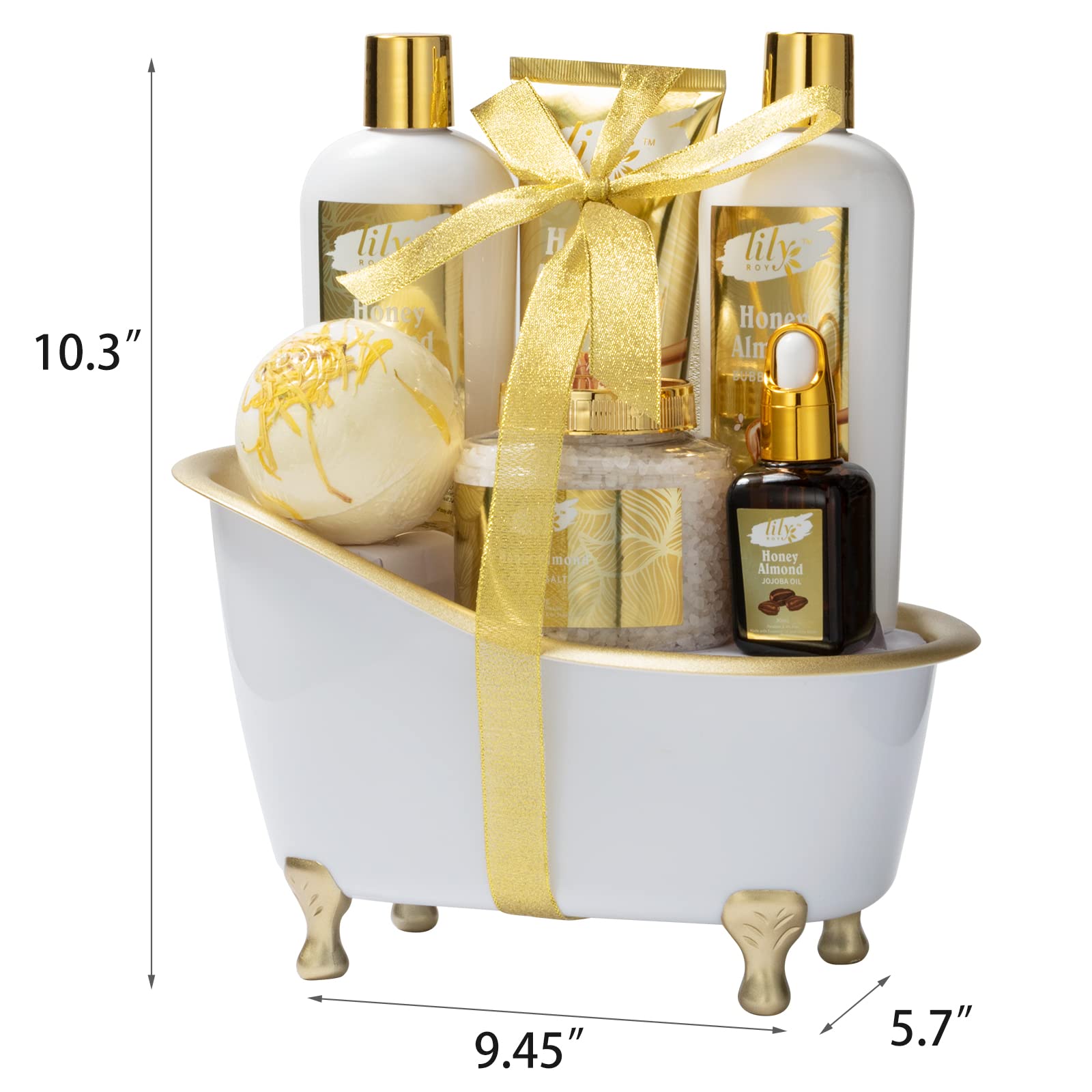 LILY ROY Reusable Bath Tub storage adds elegant, sustainable presentation.
