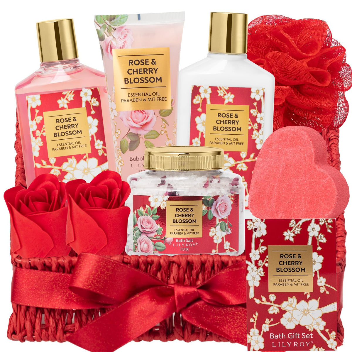 LILY ROY shower gel bottle highlights rose scent for a luxurious daily cleanse