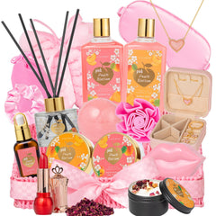LILY ROY spa gift basket front view for premium holiday gifting.