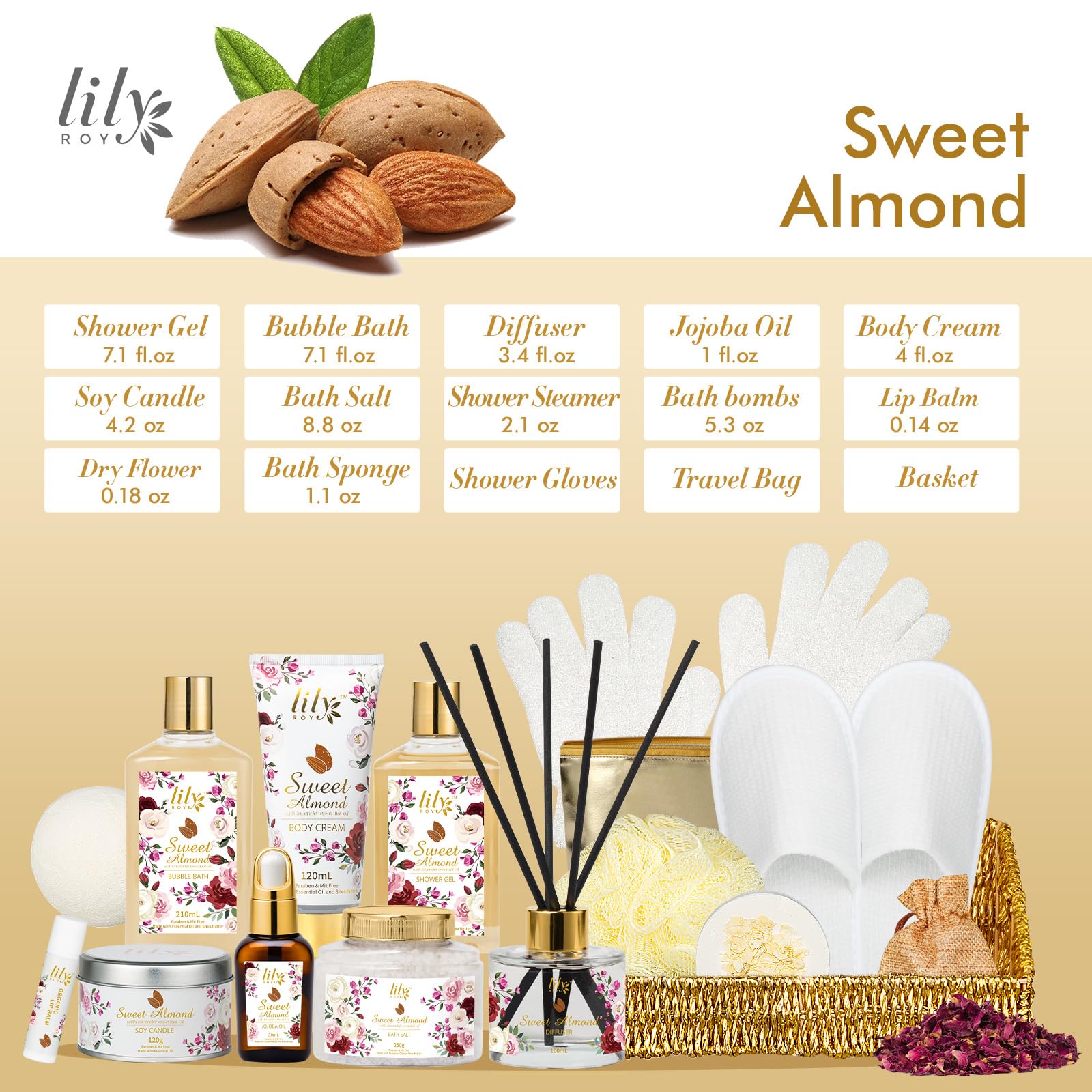 LILY ROY spa shower gel almond focus invites refreshment during daily routines.