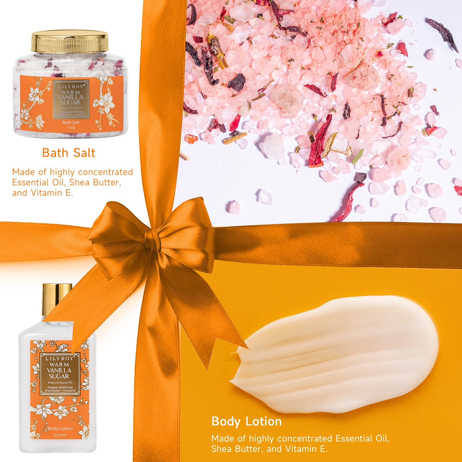 LILY ROY Vanilla Sugar Body Lotion bottle emphasized for daily hydration.