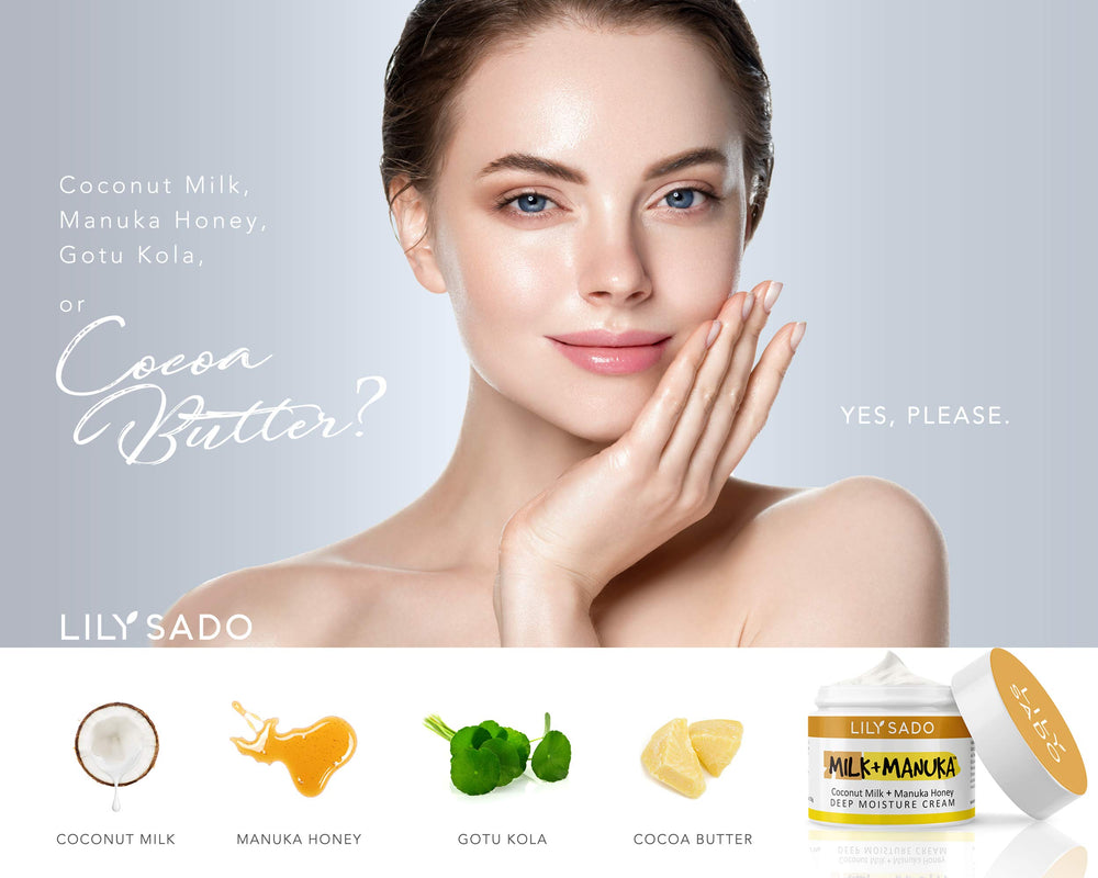 LILY SADO Night use application shows creamy formula for evening routine.