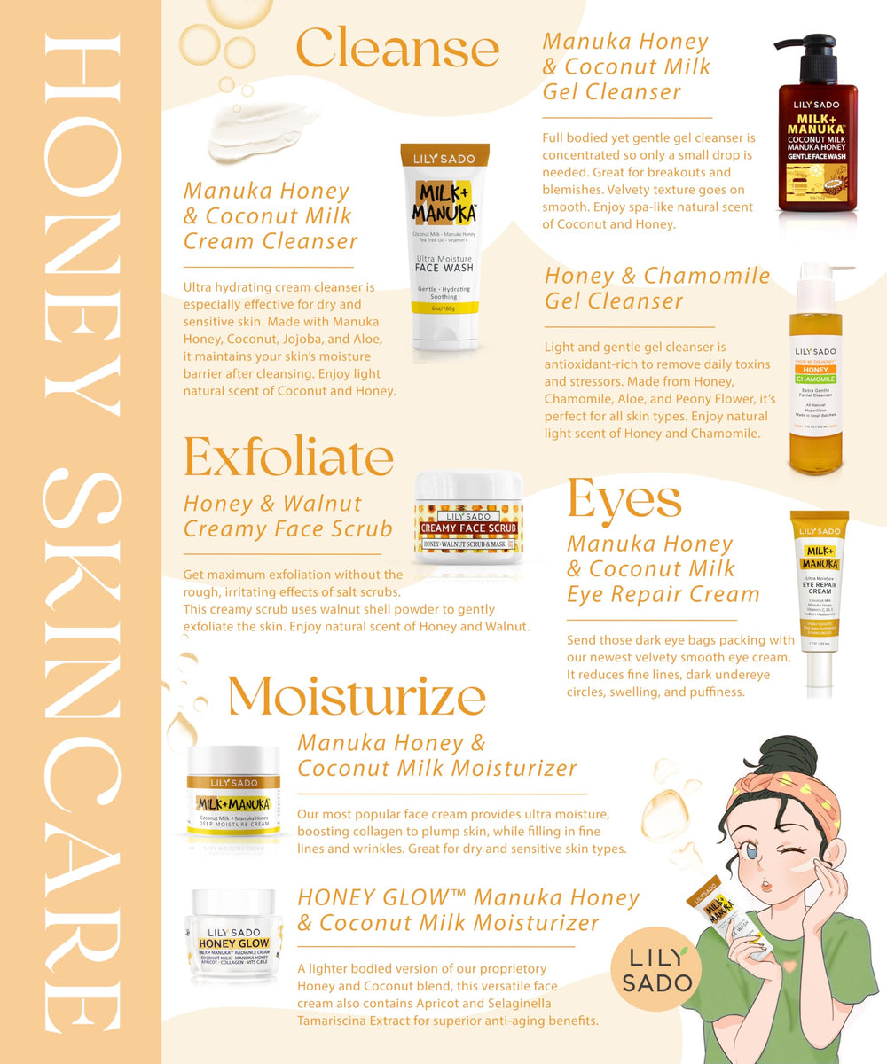 LILY SADO Soluble collagen hydration scene signals all day moisture.