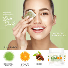 LILY SADO Tea+C texture closeup demonstrates non-greasy absorption.