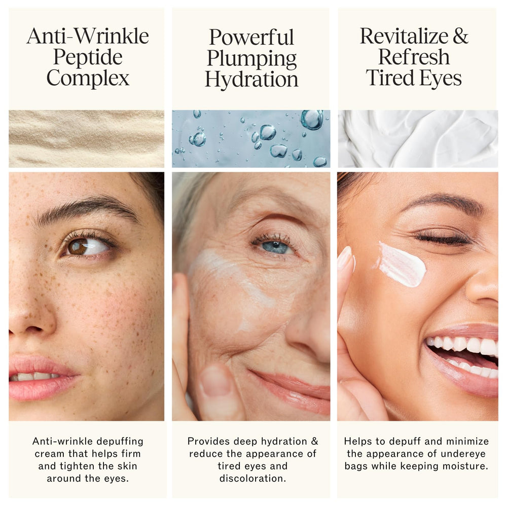 LilyAna Naturals caffeine brightening close-up hints at reduced dullness around the eyes.