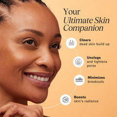 LilyAna Naturals Charcoal Face Scrub texture closeup reveals charcoal particles for smoother pores.