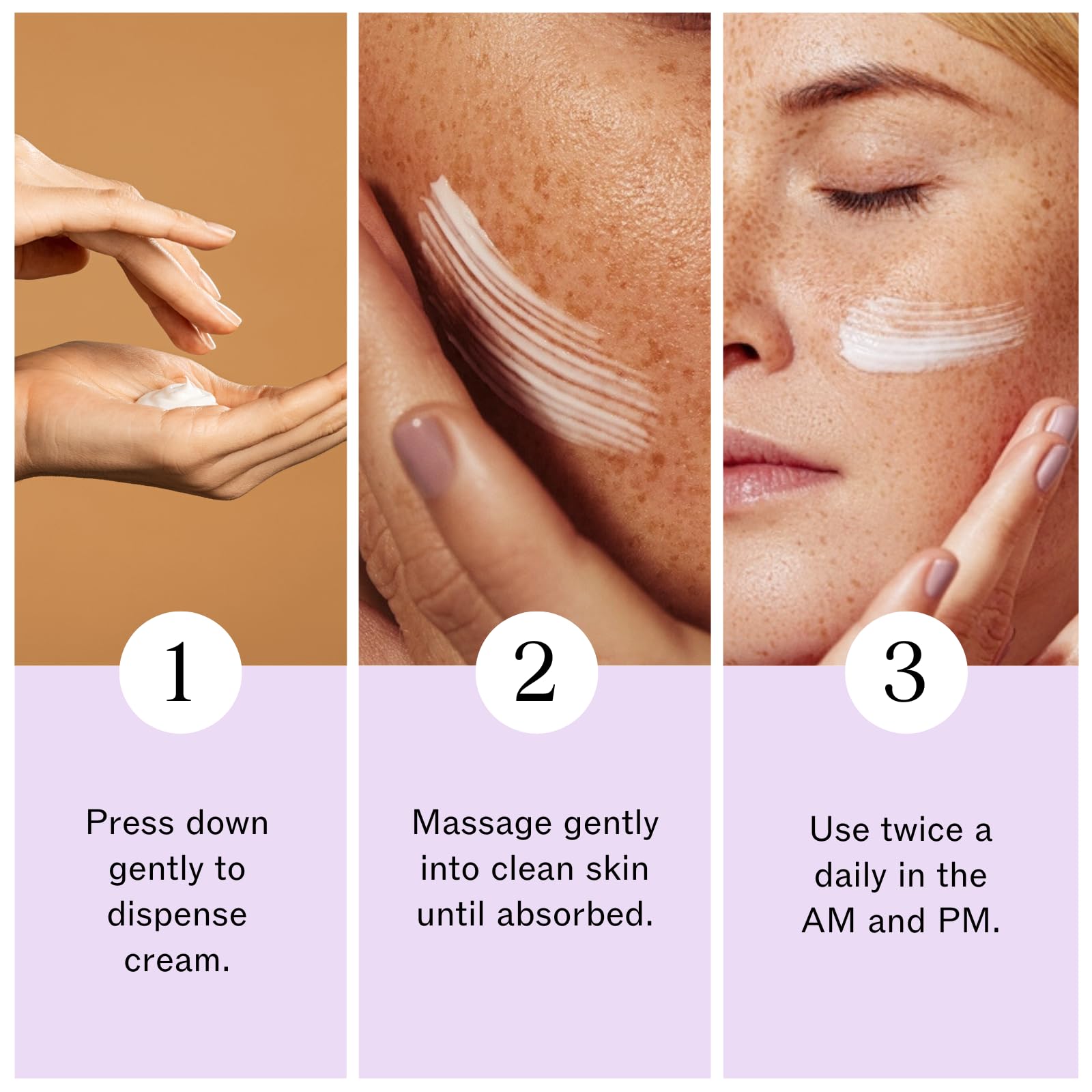 LilyAna Naturals cream texture swatch on hand for featherweight feel