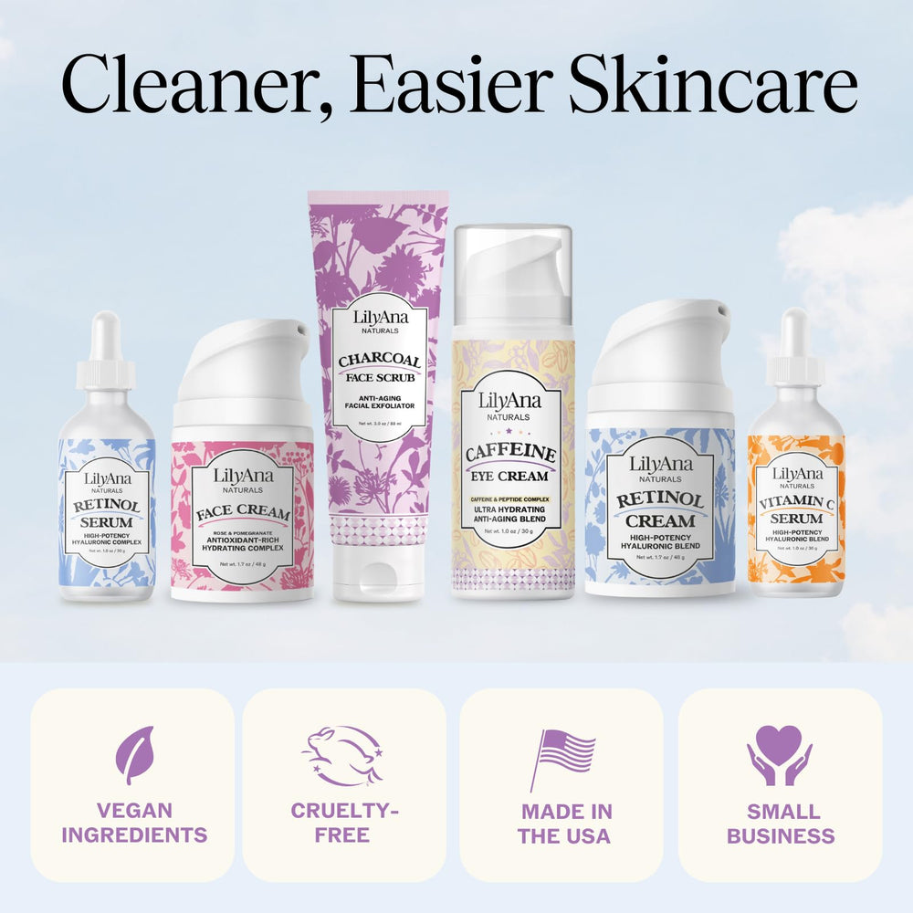 LilyAna Naturals routine setup scene suggests easy morning application before makeup.