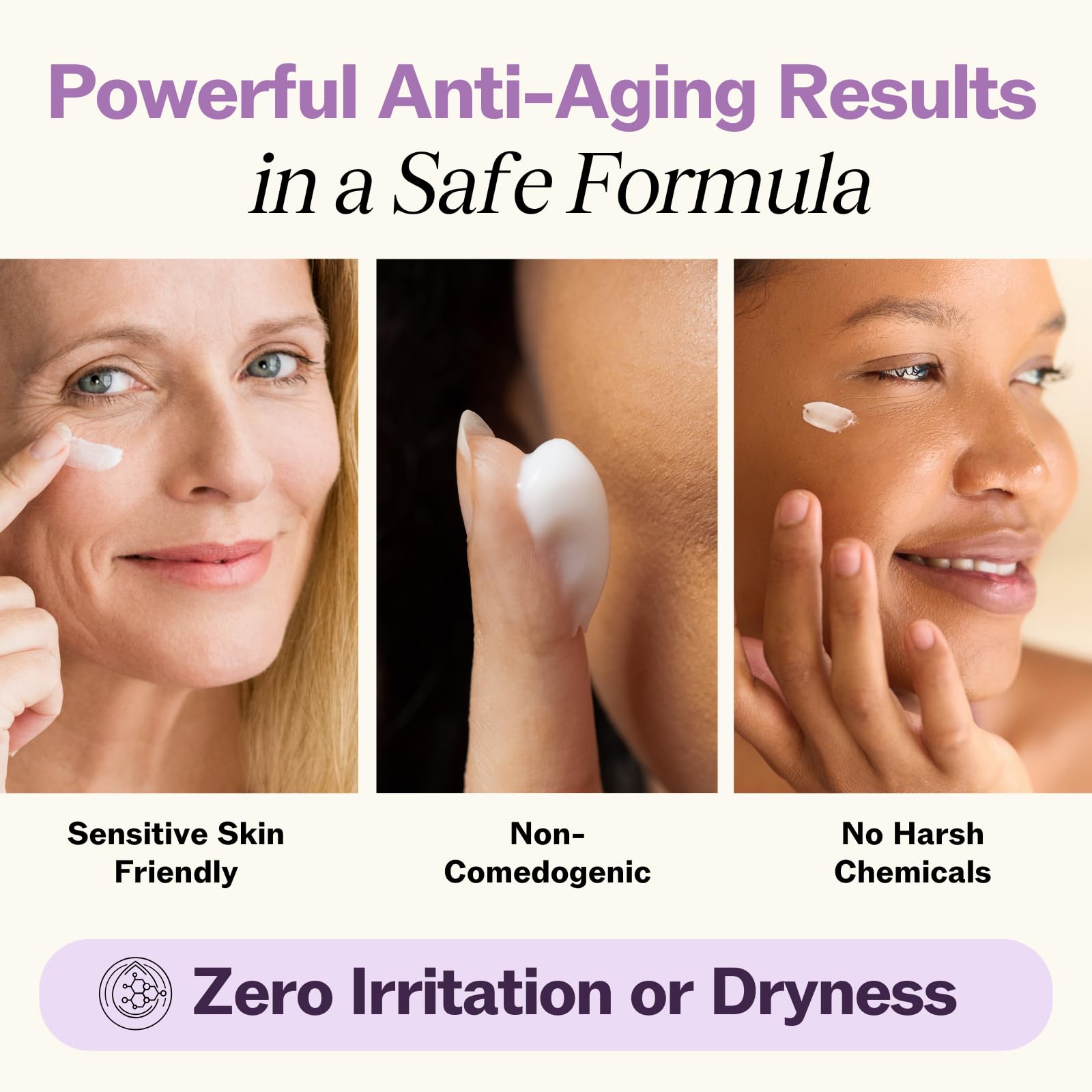 LilyAna Naturals eye cream is suitable for day and night use.