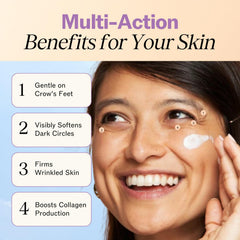 LilyAna Naturals eye cream texture close-up showing quick absorption.