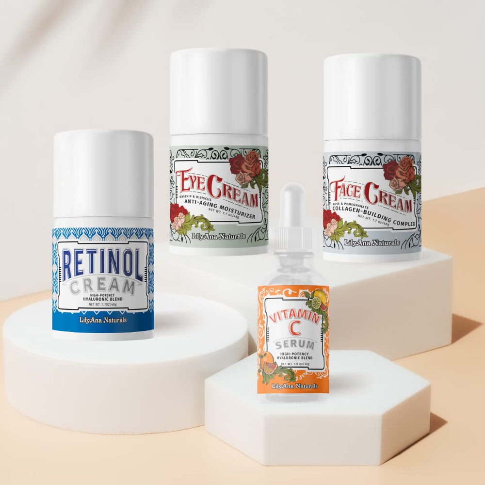 LilyAna Naturals Skincare Gift Set box presented as a gift