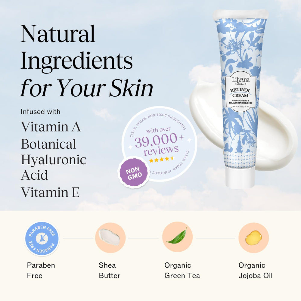 LilyAna Naturals night cream being applied for evening renewal.
